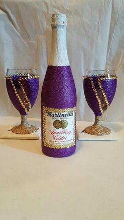 Bling like a King! Wine glass set. Churches, Valentines Day, Weddings, Birthday and other gifts