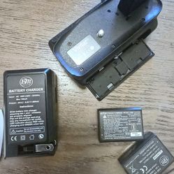 Canon T5 T6 Battery GRIP/2 BATTERIES/Charger