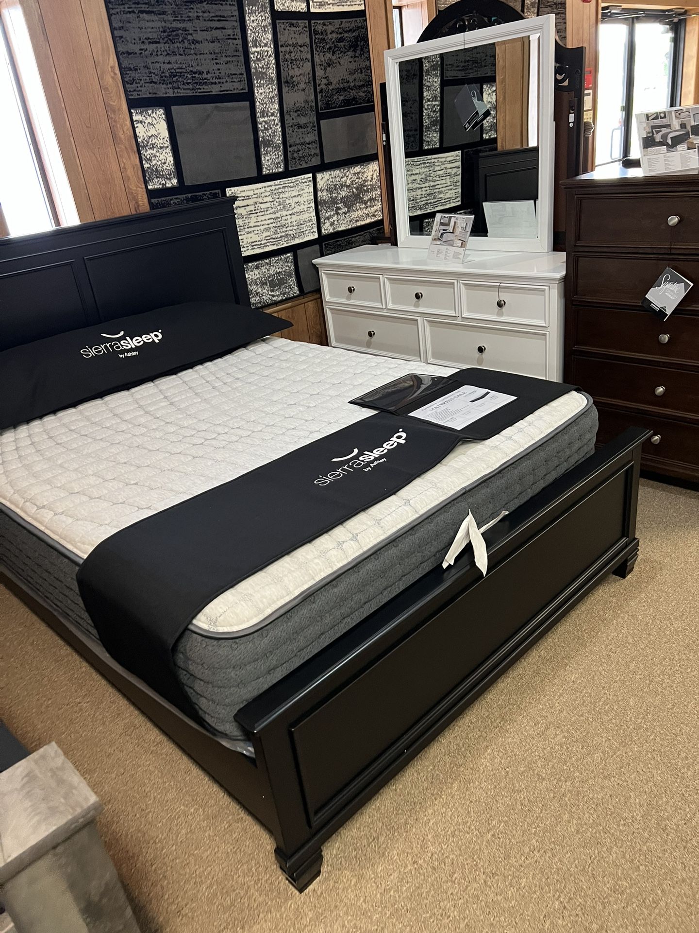 Sleek Black Four piece Bedroom Suite