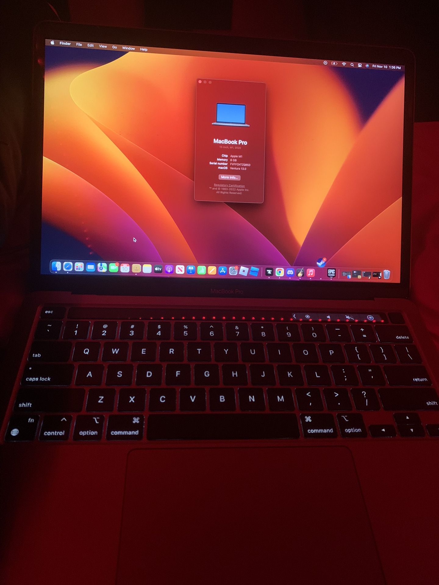 MacBook Pro 2020 13’ M1 