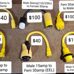Various Shore Power Cords, Pigtails, Adaptors...