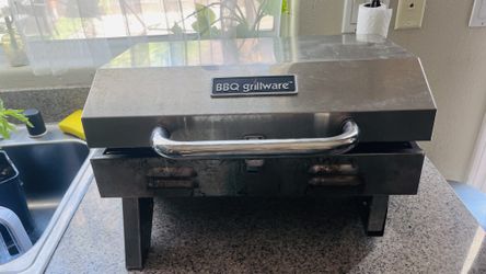 BBQ Grillware Portable Propane Gas Grill – $15  🔥 Compact stainless steel propane grill 🔥 Great for camping, RV trips, tailgating, picnics, or small