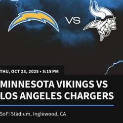 (3) TICKETS CHARGERS VS VIKINGS 