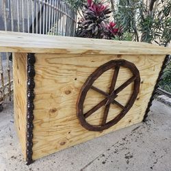 New Wood Bar with stools