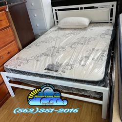 Full Size Metal Bed Frame With Mattress Colchones Nuevos