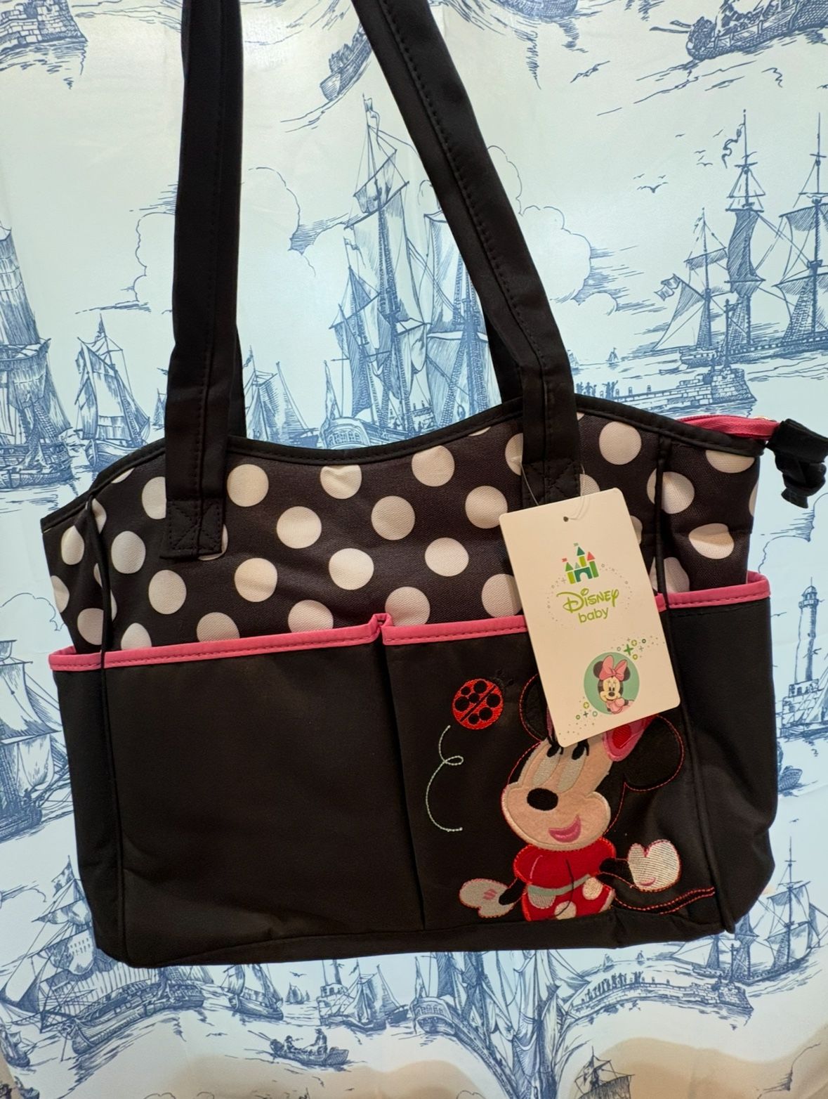 Disney Baby Minnie Mouse Diaper Bag 5 In 1 NEW