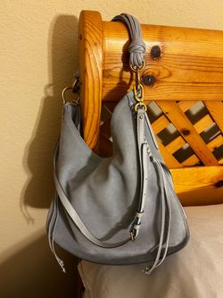 Stuart Weitzman Laela Sky Blue Suede Hobo Braided Strap Good Condition