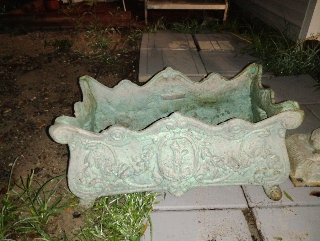 Antique Bronze Plant Boxes
