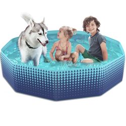 BRAND NEW 63” x 12” Hard Plastic Foldable Dog Kiddie Pool
