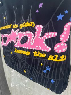 black and pink spider hoodie