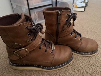 Harley-Davidson Brown Leather Lace-Up Boots
