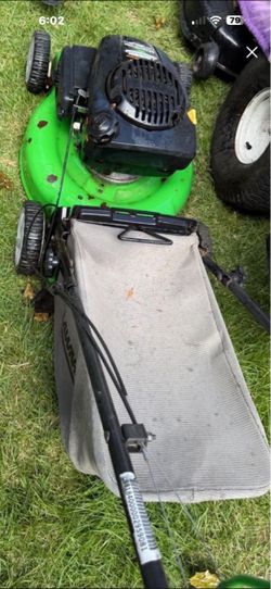 Lawnmower rest self propelled bagger
