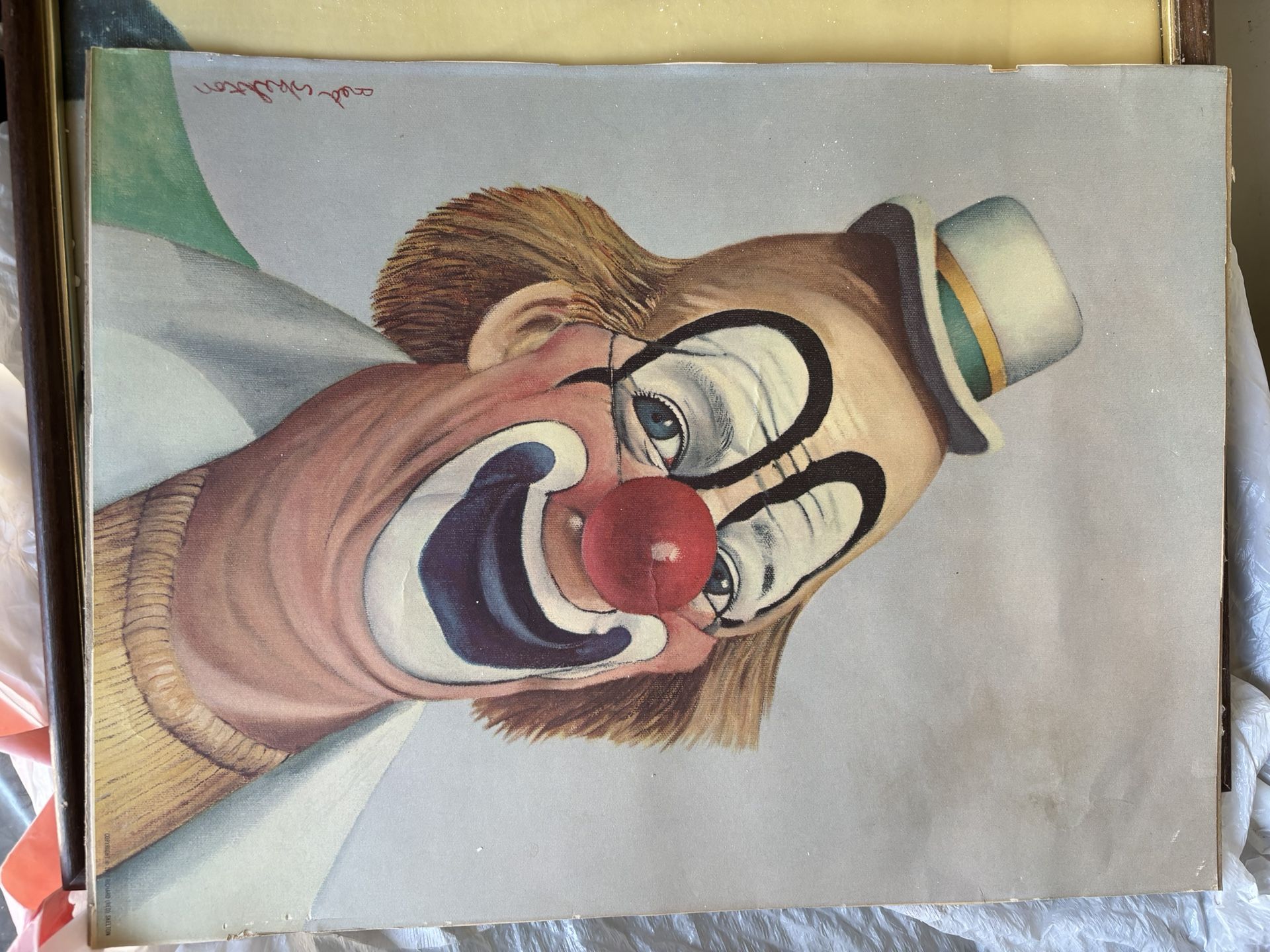 Original Signed Red Skelton Clown print 