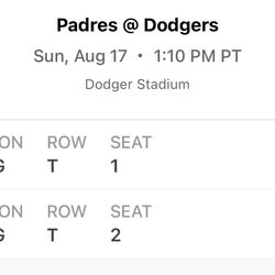 Padres @ Dodgers Today Sunday The 17th 