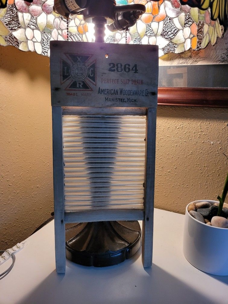 Antique Glass Washboard