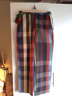 Bode Patchwork Workshop Plaid Trousers