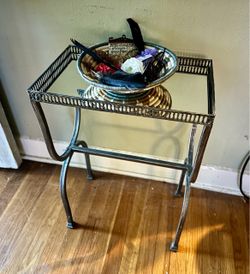 Mid-Century French Mirrored Accent Table
