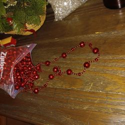 Christmas Tree Red Beads