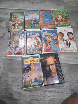 Lot of 10 VHS Tapes Disney and More