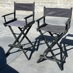 2 Foldable High Makeup Chairs