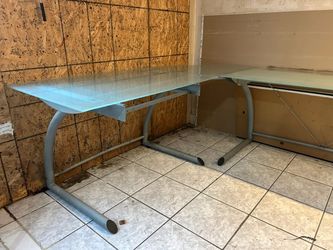Home Office Desk Glass Corner Or Dual Desk