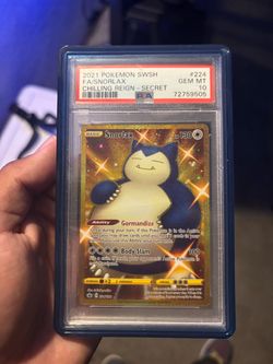 Snorlax Full Art Secret Rare PSA 10 224