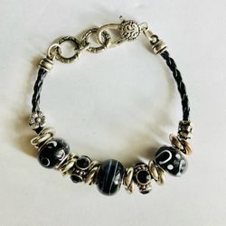 Black Beaded Bracelet