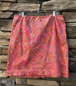 Jones New York Signature Colorful Paisley Skirt Size 16