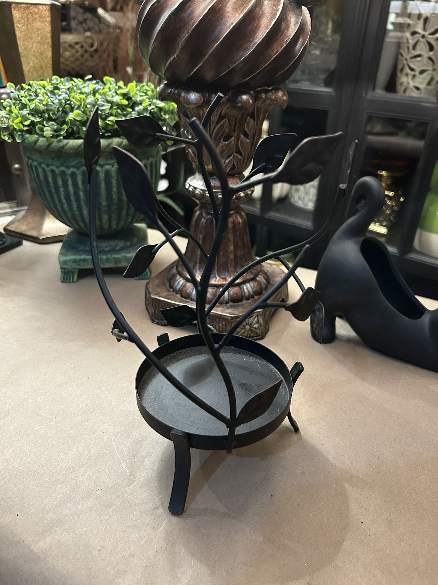 Unique Iron And Metal Candle Holder