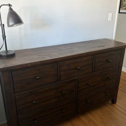 Bedroom Dresser Dark Brown Wood