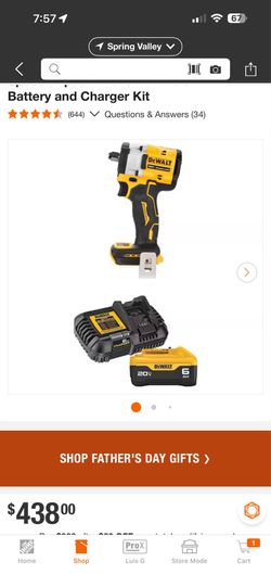 Kit DEWALT impacto 1/2  baterías 6 AH cargador