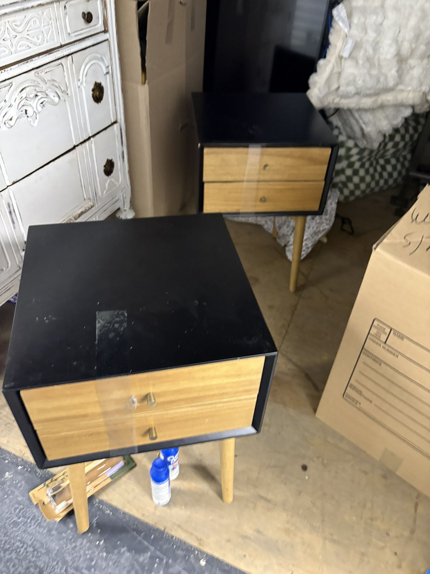 Mattress, Frame And Dresser 