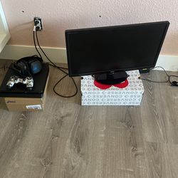 PS4 Set Up With Monitor (Negotiable) 