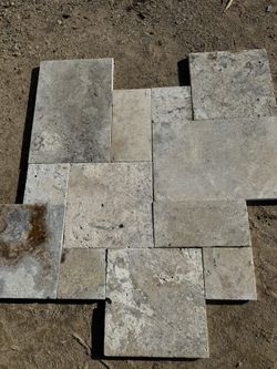 Silver Blue Travertine Pavers