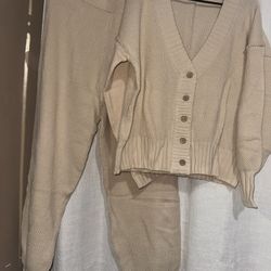 Womens Cardigan Pants Sets 2 Piece Slouchy Sweater Loungewear