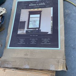 Wood Bathroom Mirror 