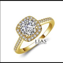 New 18k Yellow Gold Engagement Ring 