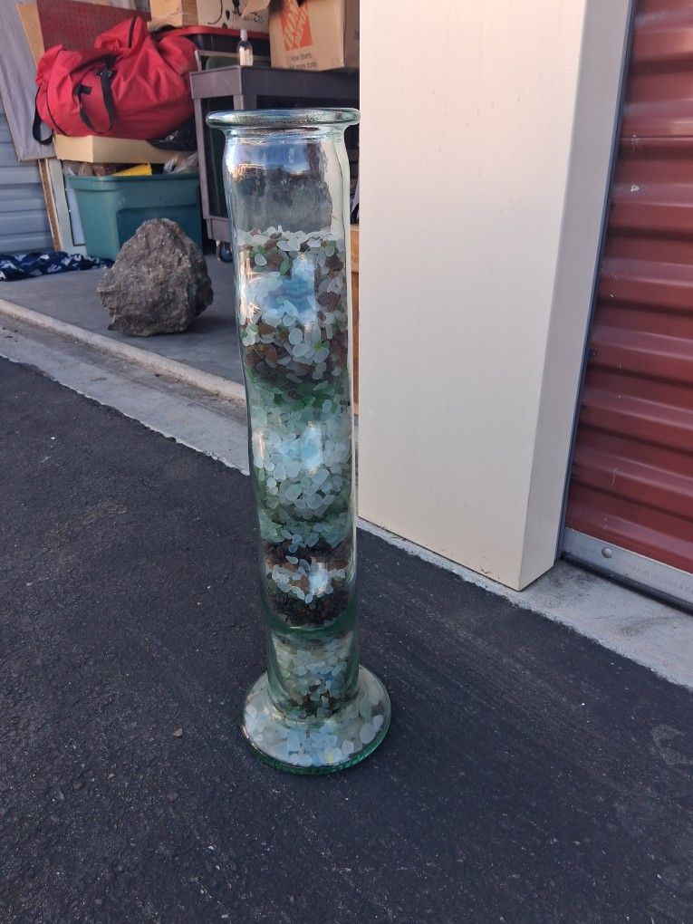 Over 2 Ft Tall Filled With SEA GLASS