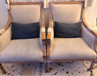 Upholstered Accent Chair with Natural