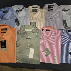 NEW DRESS SHIRTS MIXTURE OF 15 Sleeve 32/33  AND SOME 15 1/2 Sleeve 32/33