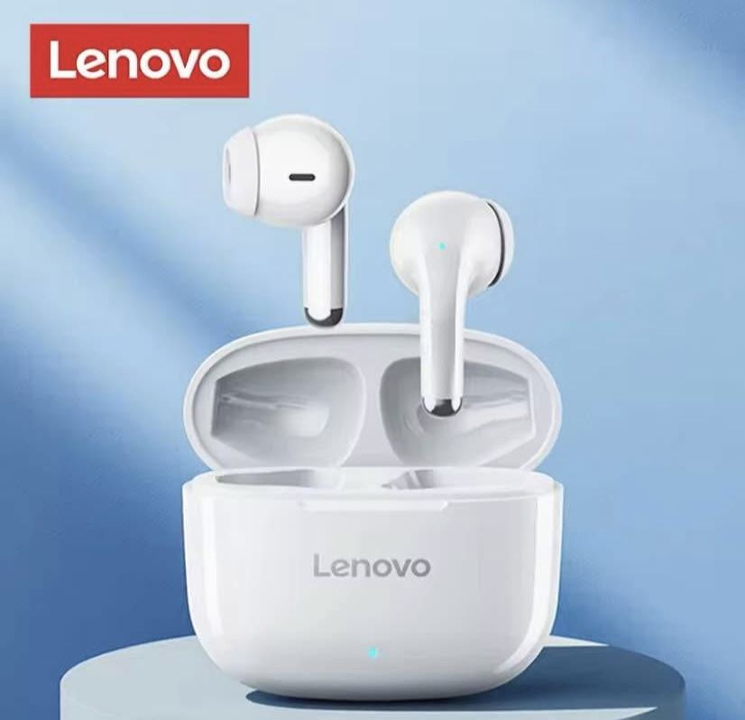 New Lenovo LP40 Pro Earphones Bluetooth Wireless Waterproof Earbuds Microphone Charging Cases (White)