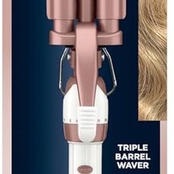 Conair 3 Barrel Dual Ceramic Curling Iron, Hair Waver #I2