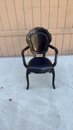 Black, Heavy Plastic Decorative Chair