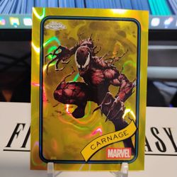 2025 Topps Chrome Marvel CARNAGE Yellow Lava Refractor #173
