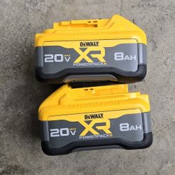 Dewalt 20v Powerpack Batteries 8.0 Ah XR Brand New Price For Both
