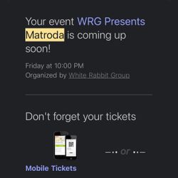 Matroda Ticket