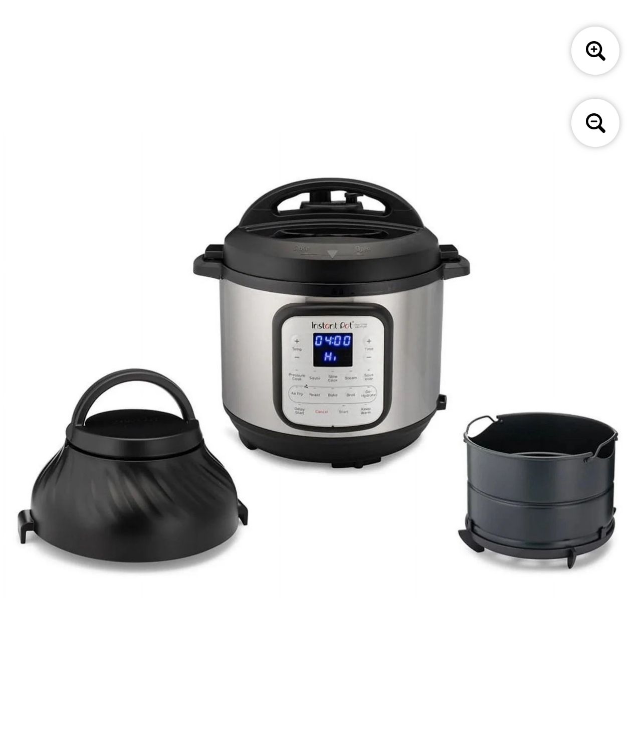4 Quart Insta Pot Air Fryer + Crisper 9 In 1 Electric Pressure Cooker