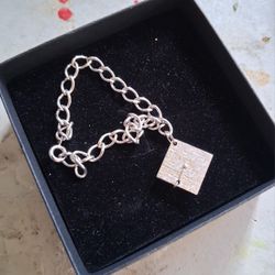 Sterling Silver Graduation Charm Bracelet 