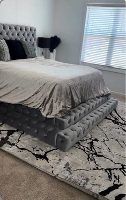 GREY TUFTED BED 🩶🩶 Platform ✅✅