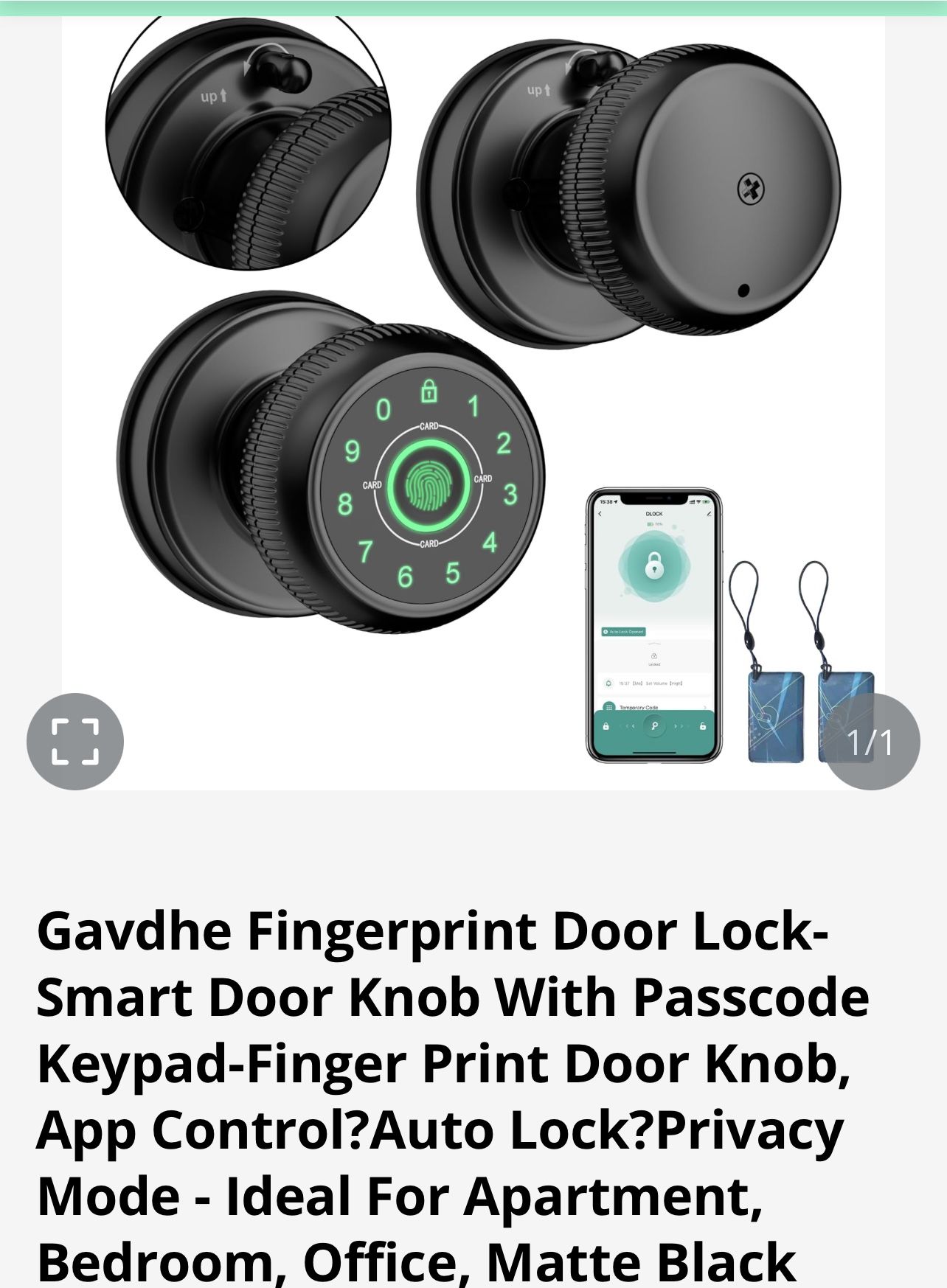 Fingerprint door lock